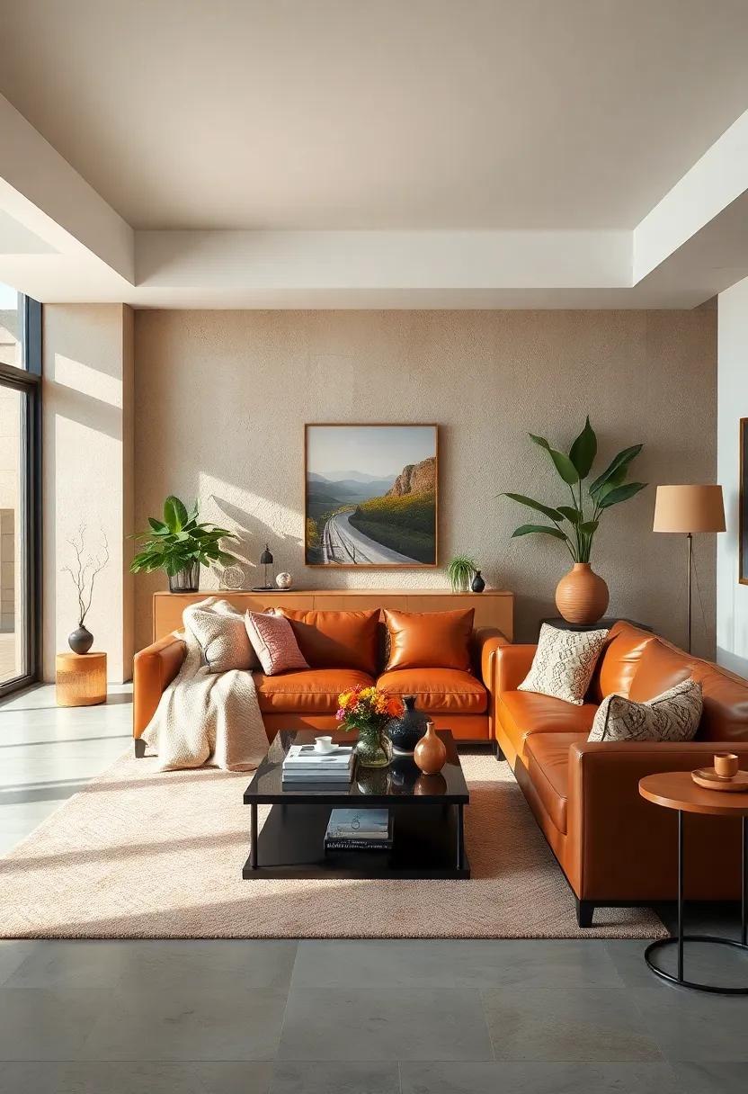 Layer‌ Warm Brown Leather Furniture for Timeless Elegance