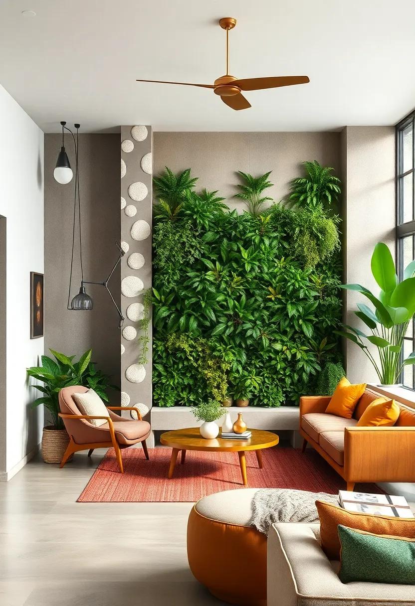 Incorporate a living wall of lush​ greenery ‍to bring ‍a vibrant, natural focal point into your room