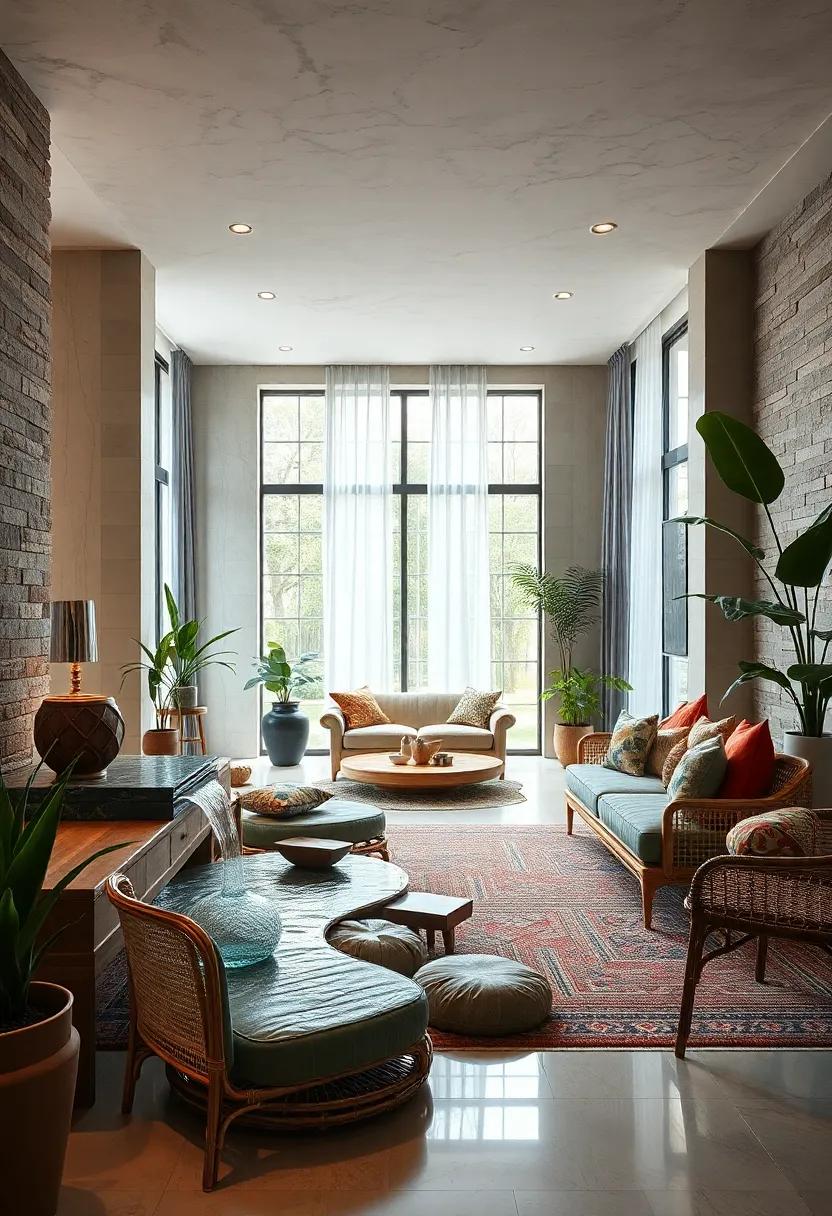 Introduce water-inspired elements such⁤ as a small indoor fountain or decorative glass pieces mimicking river stones