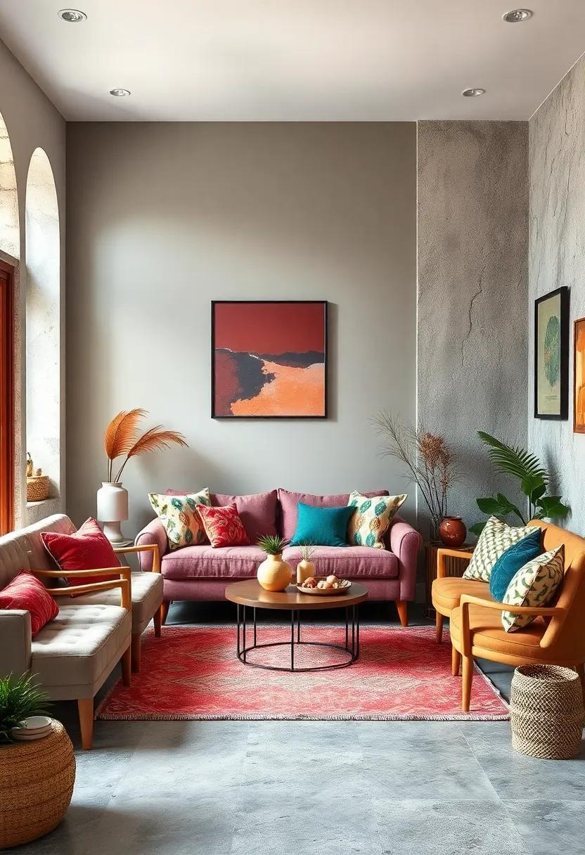 Experiment with⁤ low-profile furniture to ⁤keep the focus on texture‍ and color