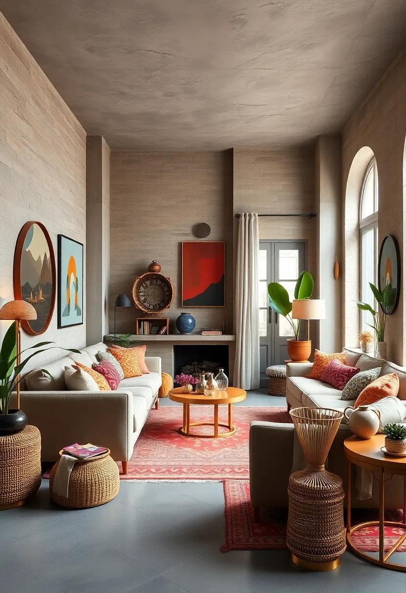 Integrate brass or gold accents through lamps, mirrors, or decor ⁢items for warmth