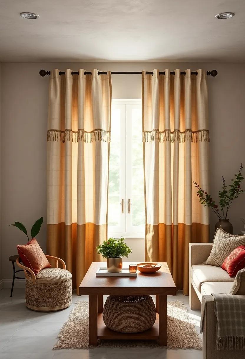 Handwoven Cotton Curtains with Fringe ‌Accents