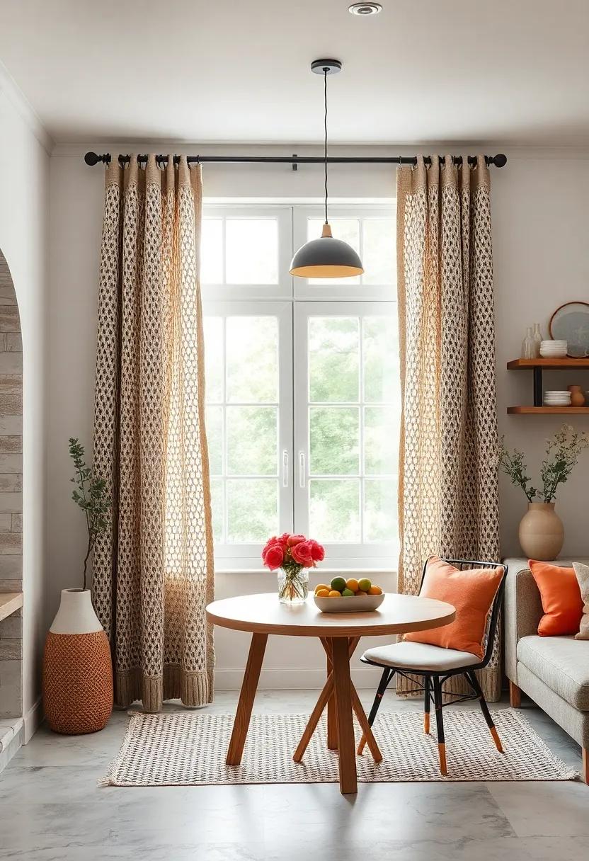 Knit Curtains with Open-Weave Patterns to Diffuse Light