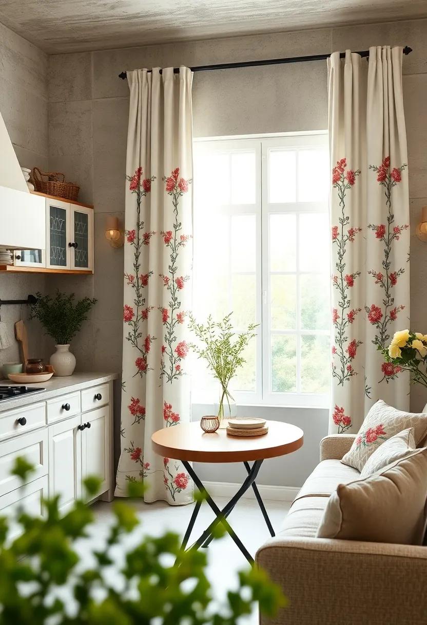 Light Cotton Sheers with Embroidered Floral ⁢Patterns