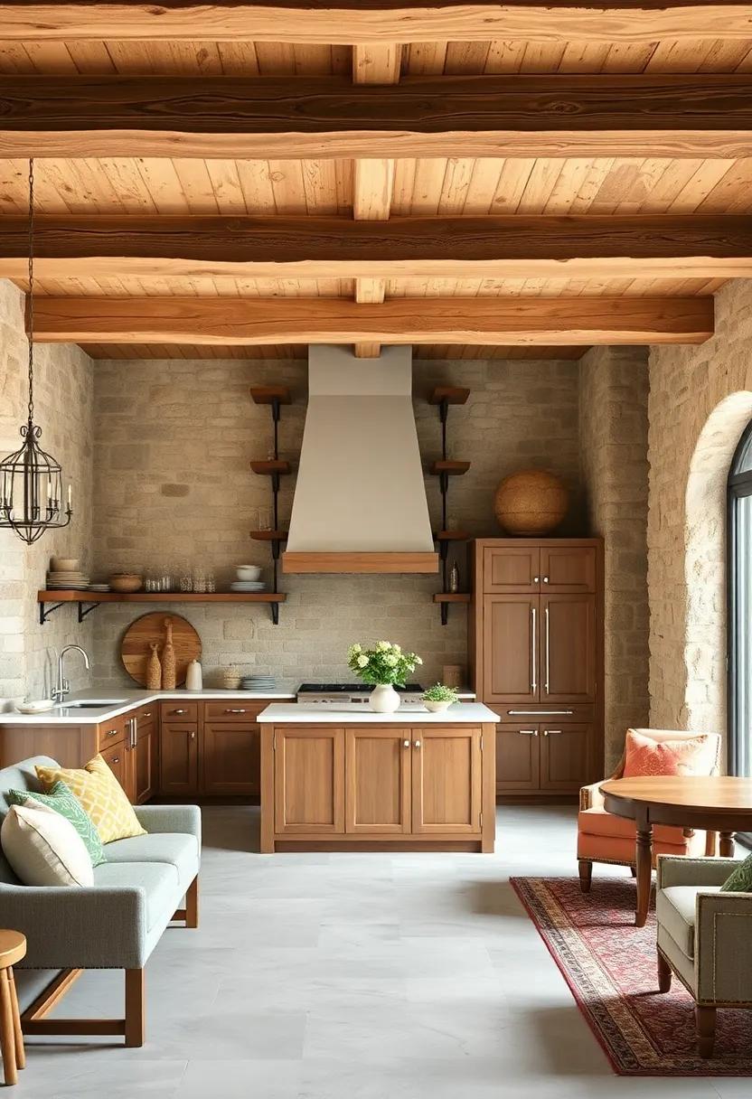 Combining ‍natural wood beams with rugged stonework to‍ enhance the farmhouse aesthetic