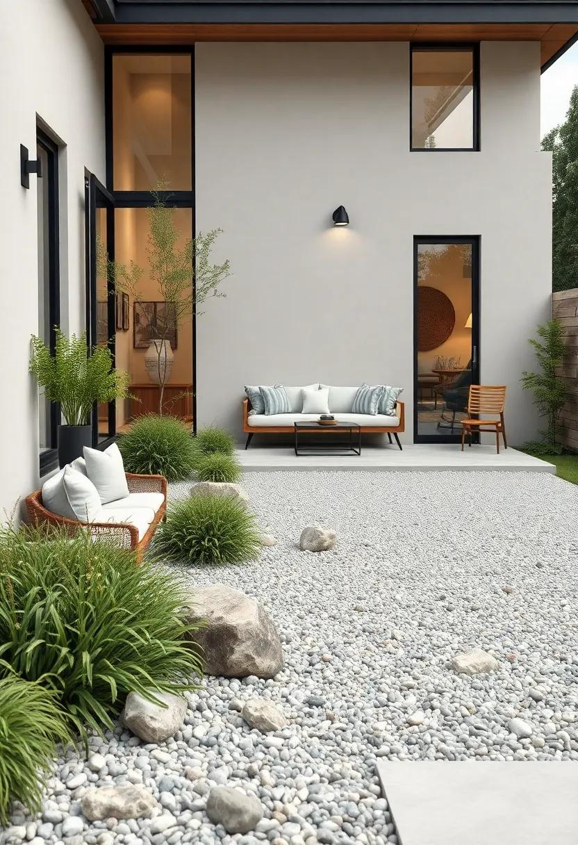 Soft Gravel Beds With Scattered Natural Stones Integrating ‌Seamlessly Into A Nordic Minimalist⁤ Landscape Design