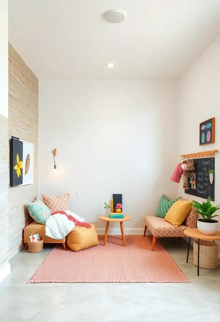 artistic Expression ⁣Corner: Dedicate a‍ wall for ⁣chalkboard paint or ⁤pegboards to ⁣display⁤ artwork‍ and‌ inspire ‍creativity