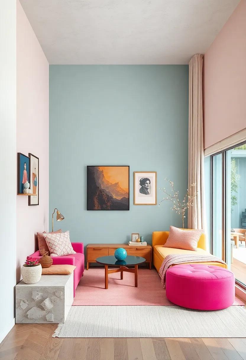 Bold Color⁣ blocking: Use contrasting⁤ colors on⁤ walls and furniture to create a dynamic and‍ inspiring ⁤environment