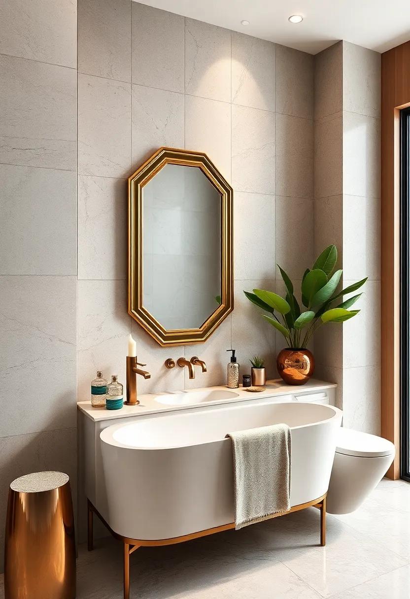 Add⁢ a Statement Metallic‍ Framed mirror⁢ as a ⁤Focal Point