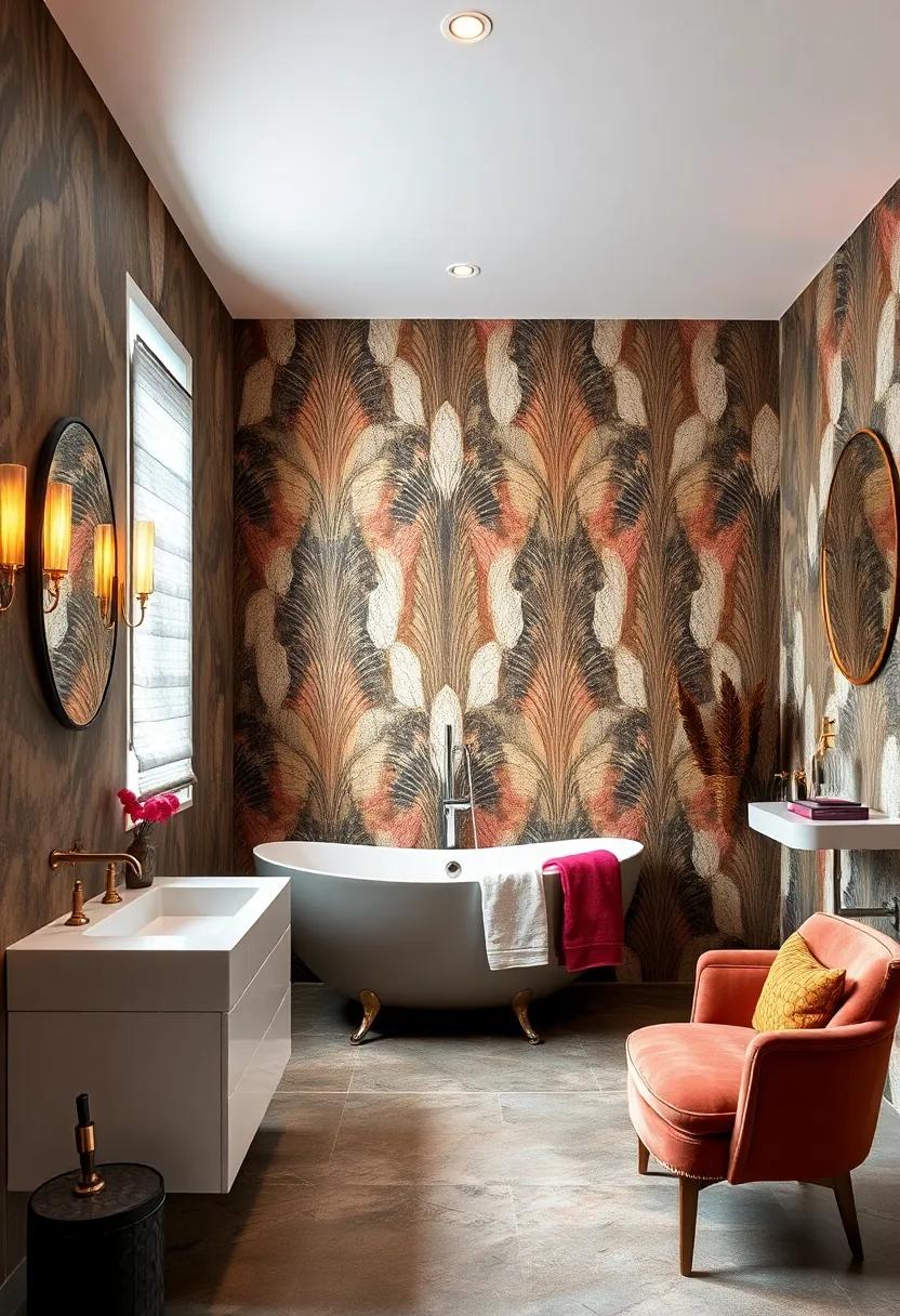 Introduce Art Deco Inspired Wallpaper with ⁣Subtle Metallic Accents