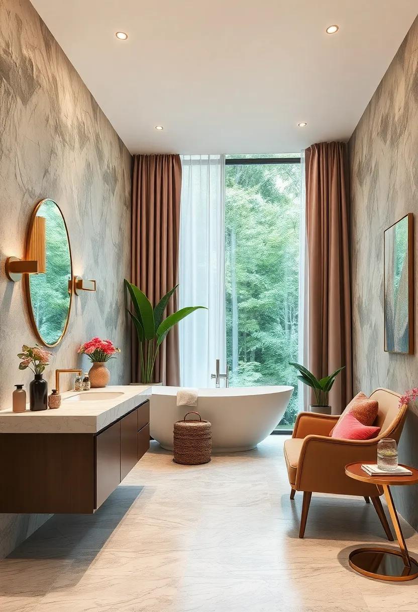 Mix Textures Like​ Silk​ Curtains and velvet Chair Cushions to Soften the Space