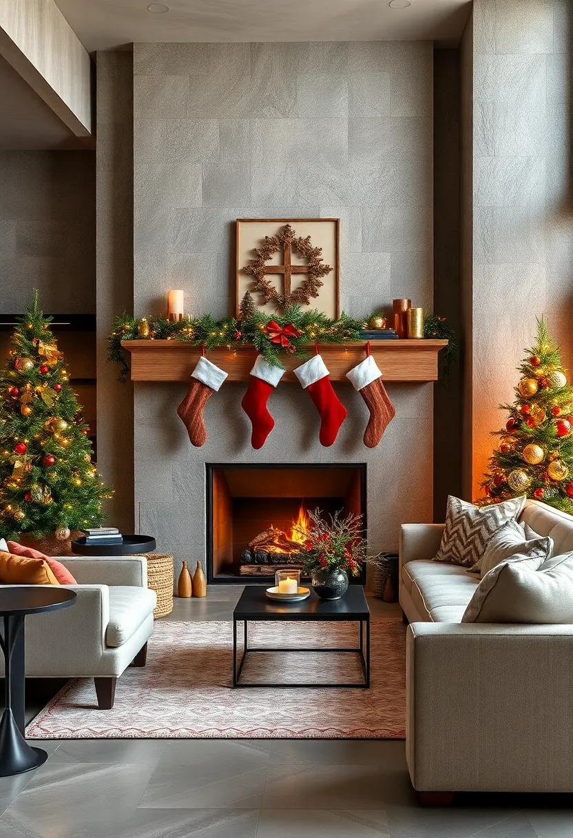 Highlight⁤ Your Fireplace with Decorative Stockings and Lights