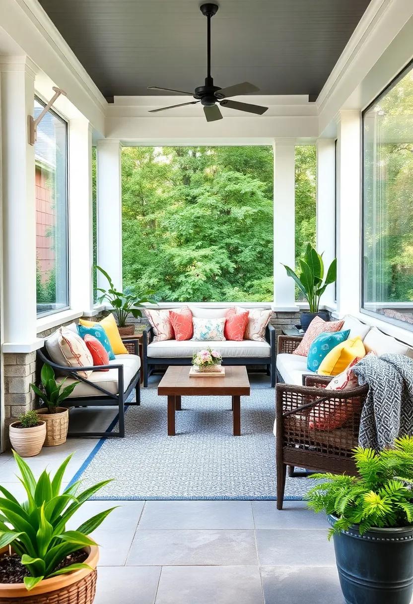 Add a mix of colorful throw pillows ‍and soft blankets to your seating area for instant warmth and comfort