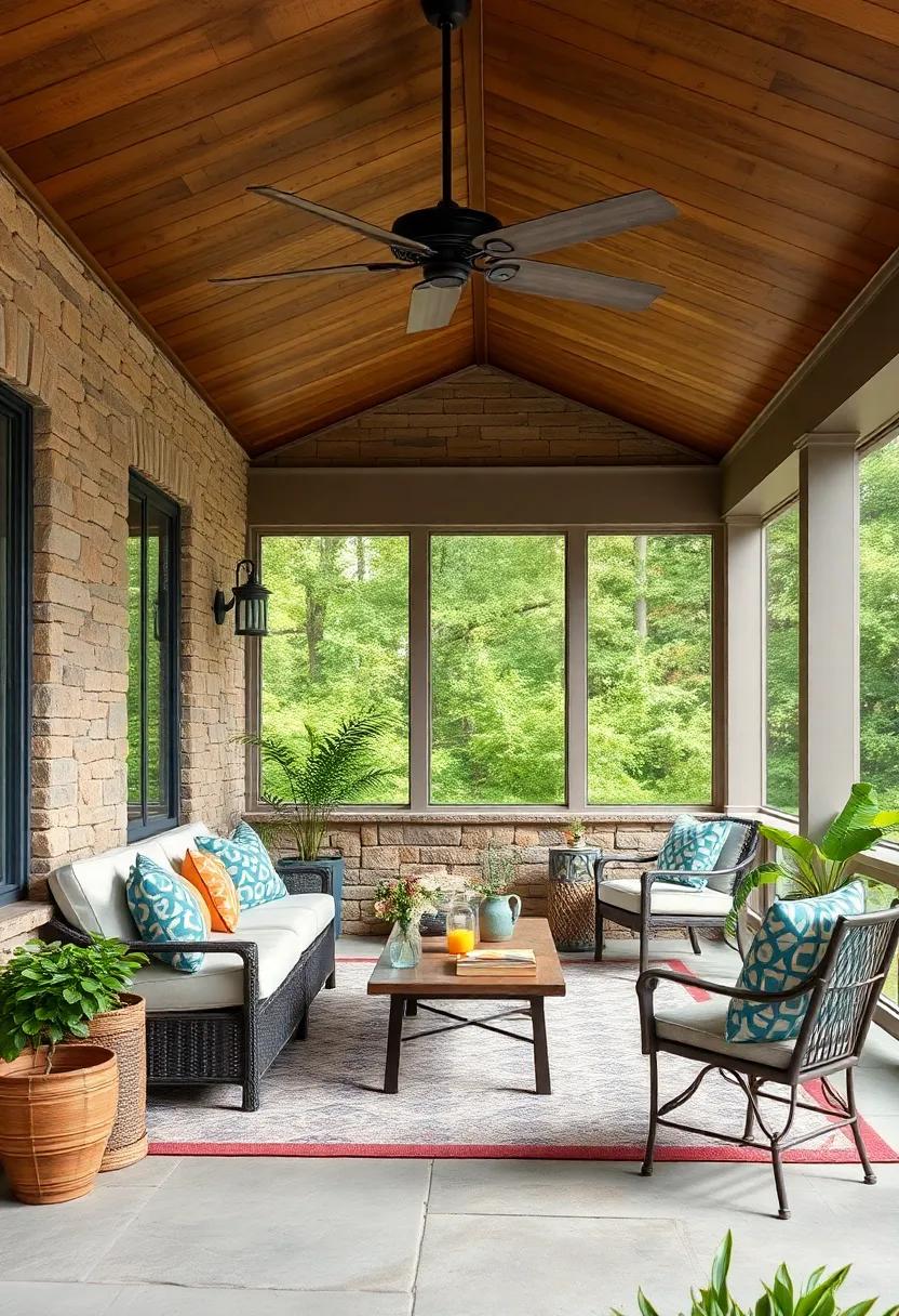 Install a⁢ ceiling fan to keep fresh air circulating ‍during warm summer days