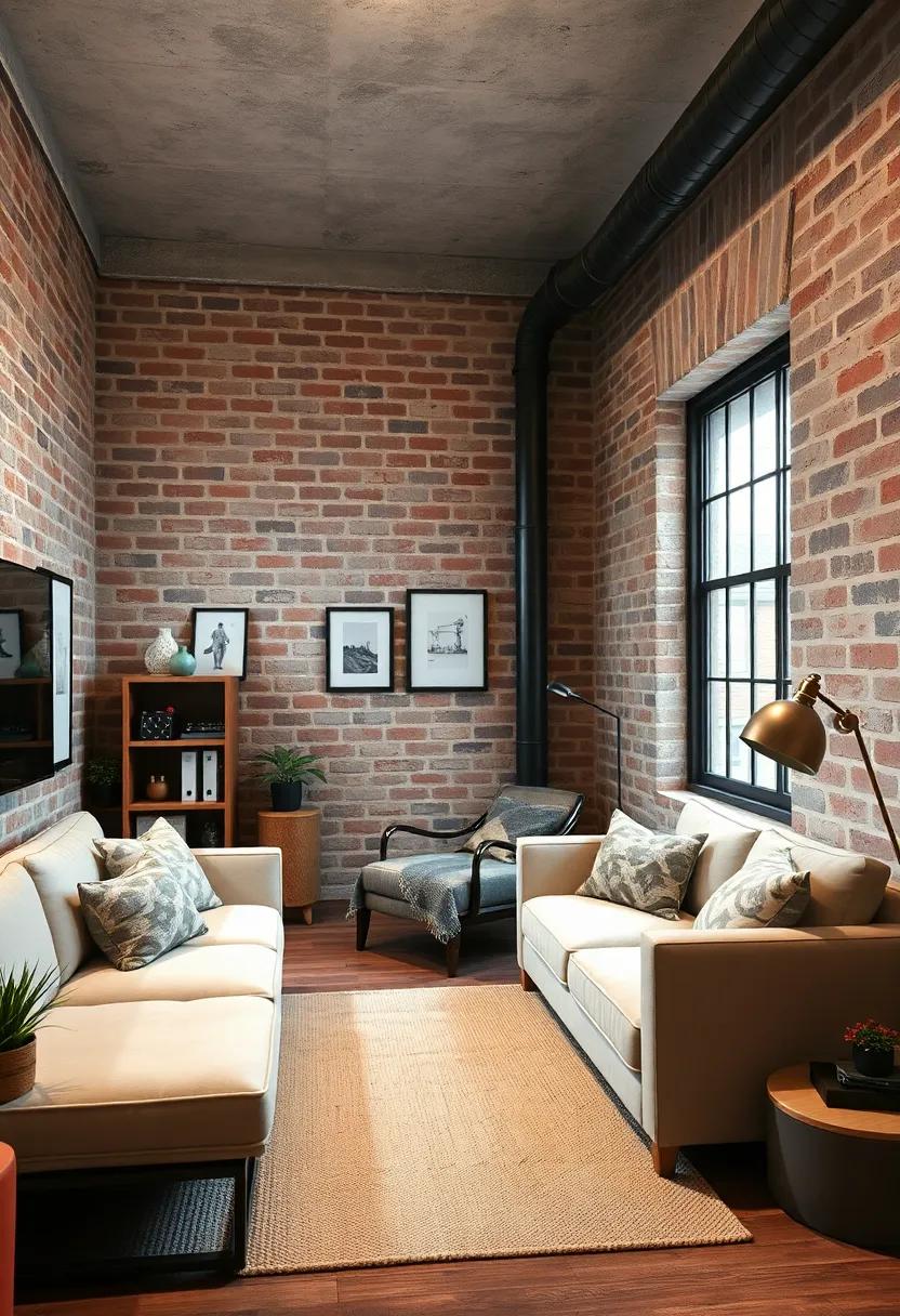 Raw Brick Walls and Exposed Pipes Bringing ‌Authentic Industrial Loft Charm to a Teen Boy’s Room