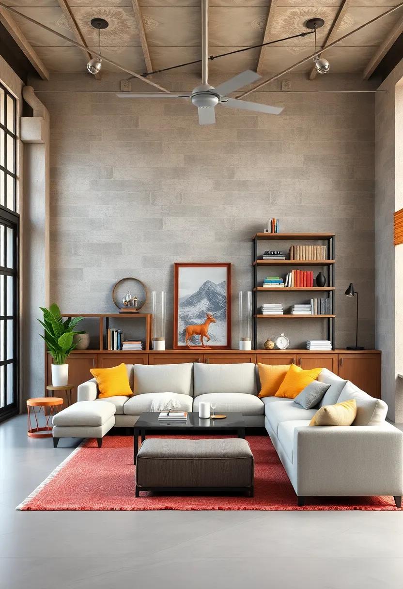 Open Shelving Units Crafted from Reclaimed ⁢Materials to Showcase Personal Collections and Books