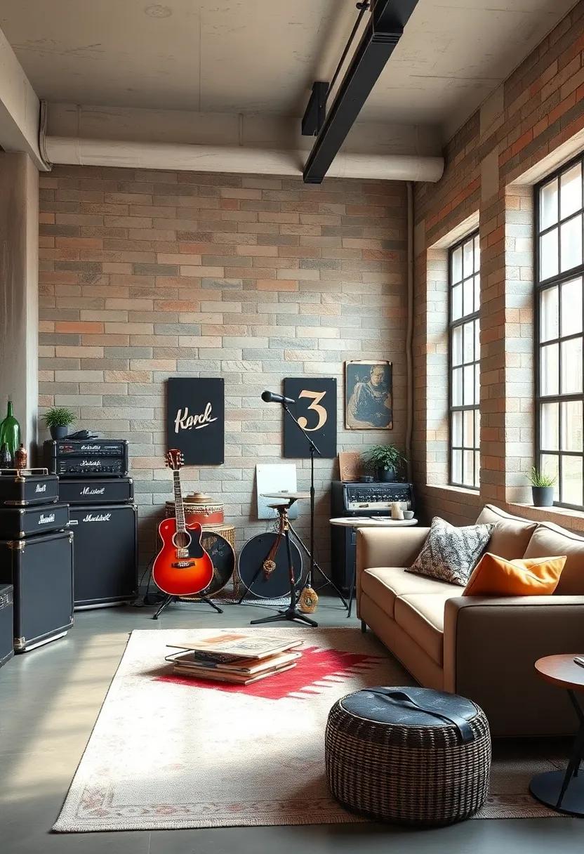 Building a dedicated ‌Music Corner featuring Amplifiers and Instruments within Industrial Charm