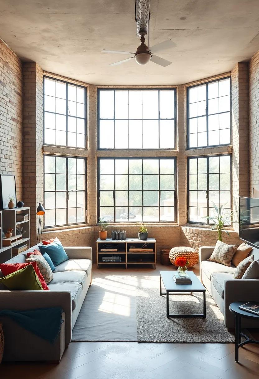 Bold⁣ Graphic Statement Rugs to Tie Together‌ the Rugged Industrial Theme with Pops ‌of Color