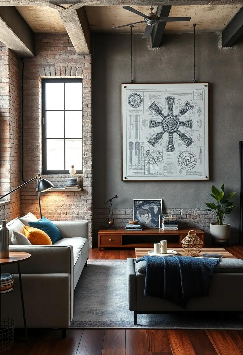 Industrial-Inspired Wall ‍Art ⁢Featuring blueprint Prints​ or⁣ Mechanical Diagrams for Personal Expression