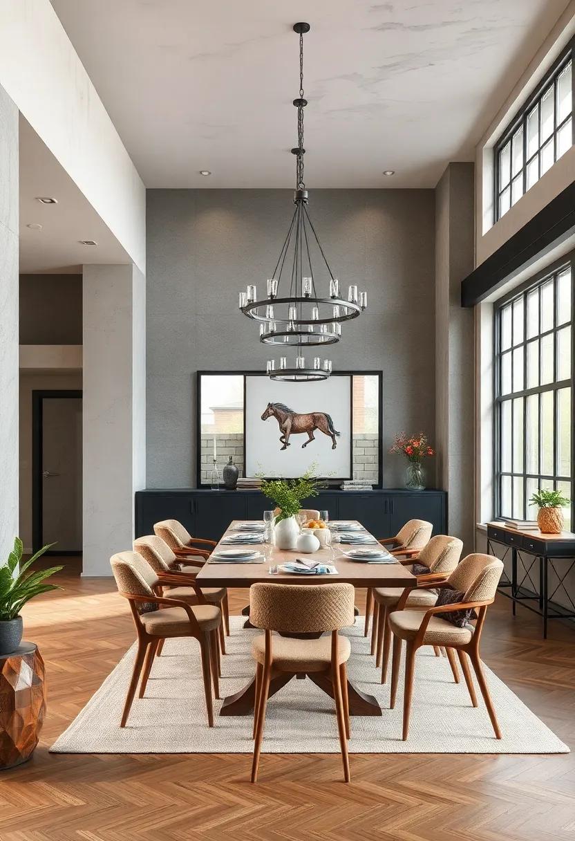 Industrial Scandinavian ⁢Blend: ‍Clean Scandinavian ‌lines merge with industrial ⁣materials like iron⁤ and reclaimed wood, resulting in ⁢a cozy yet robust dining environment