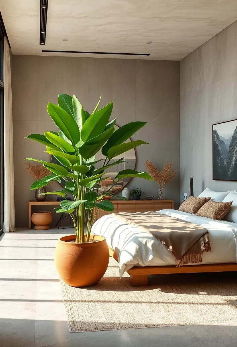 Add a large⁤ indoor plant ‍in a clay pot​ for a refreshing, ​living element ‌that improves ⁤air quality