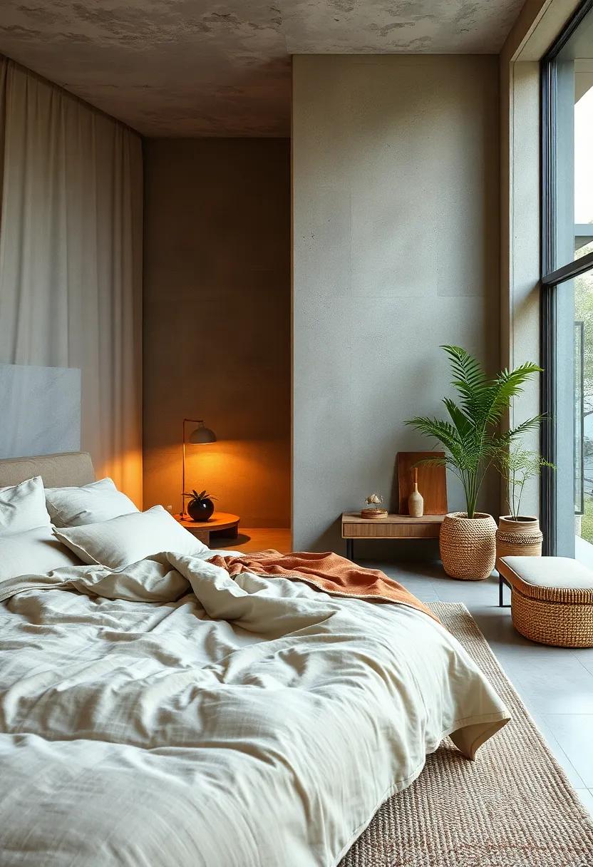 Choose ‌linen bedding in muted earth tones for ⁣breathable comfort and understated elegance
