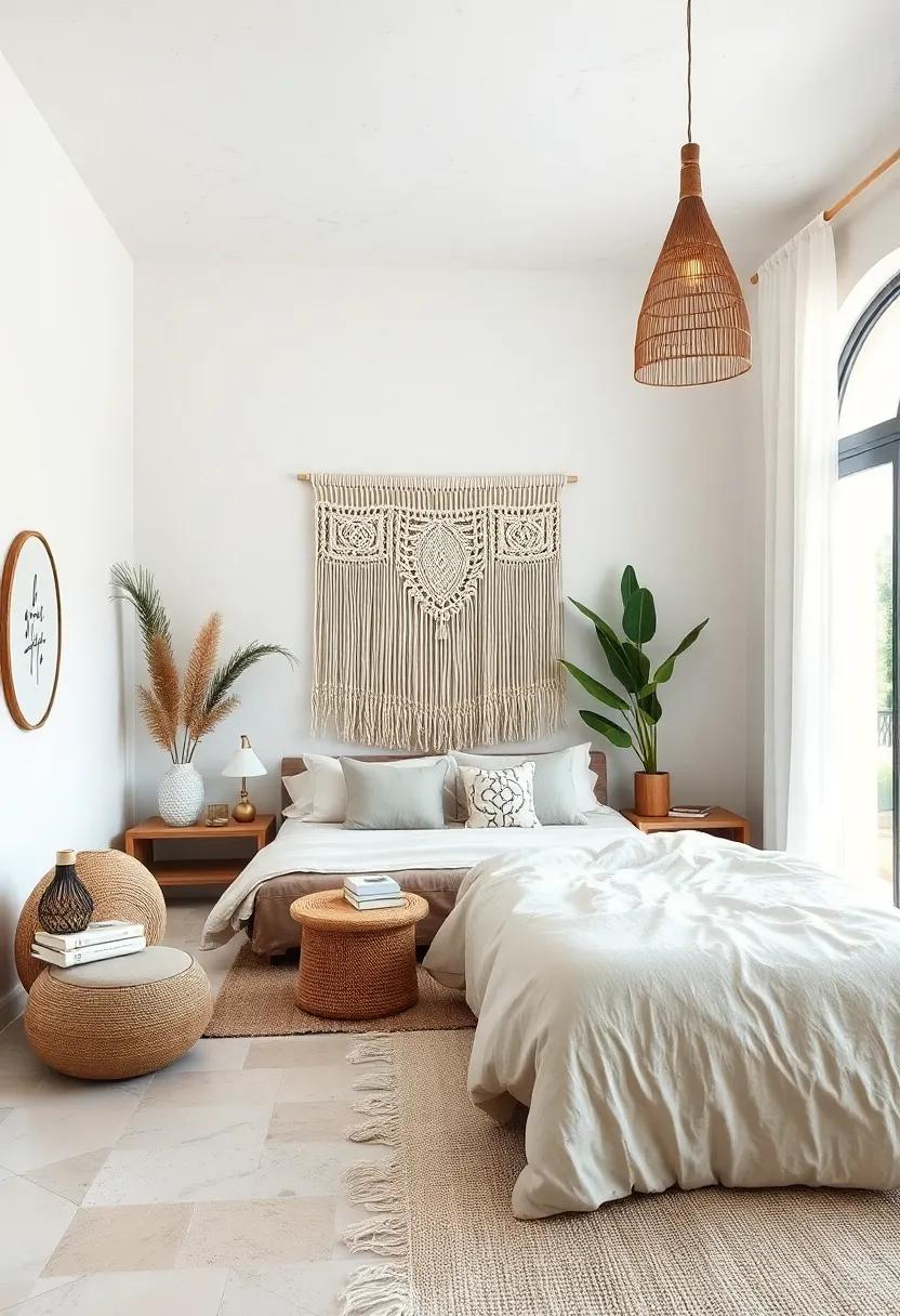 Incorporate a natural ⁤fiber‌ wall hanging, ‍such as ⁢macramé or woven ⁣tapestry, to add texture‍ and softness