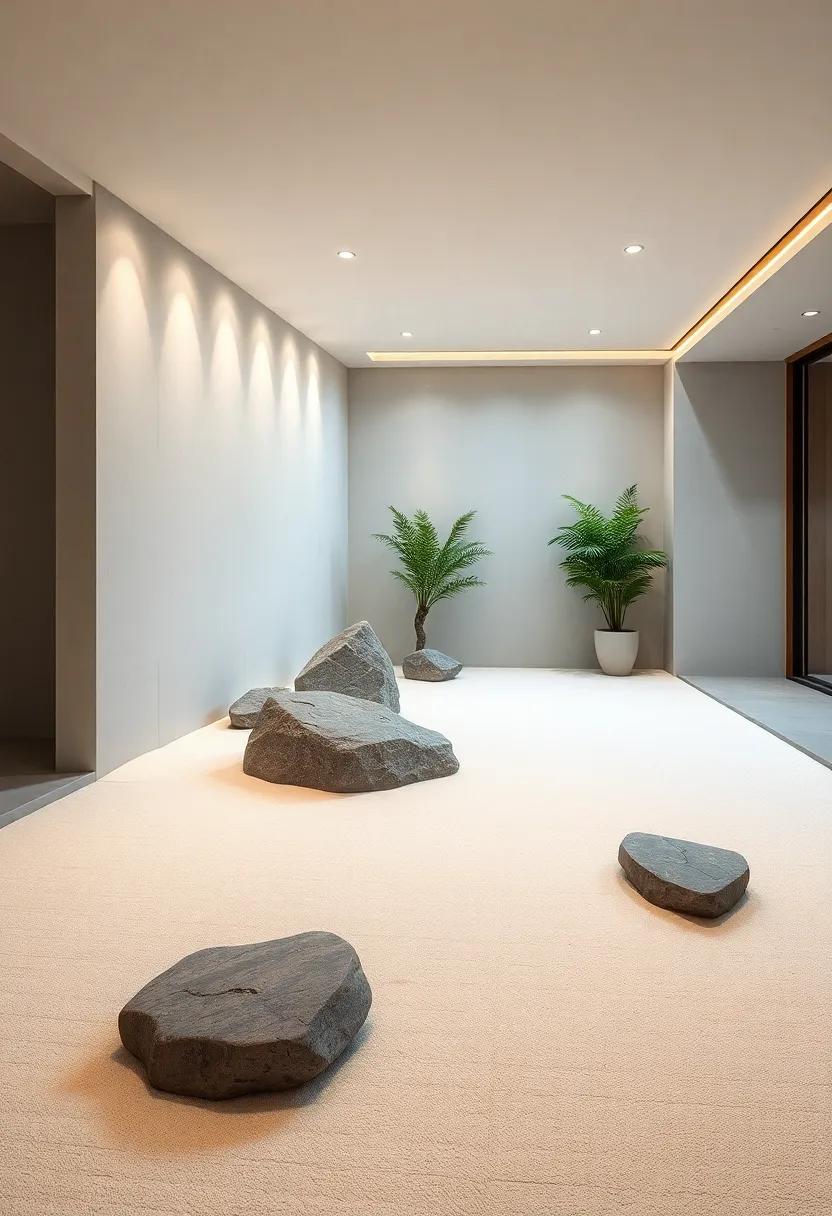 The Classic ‍Zen Garden:‌ Embrace simplicity ⁣with smooth white sand, carefully raked patterns, and a few strategically ⁣placed stones ⁢to create⁤ a tranquil ‌atmosphere
