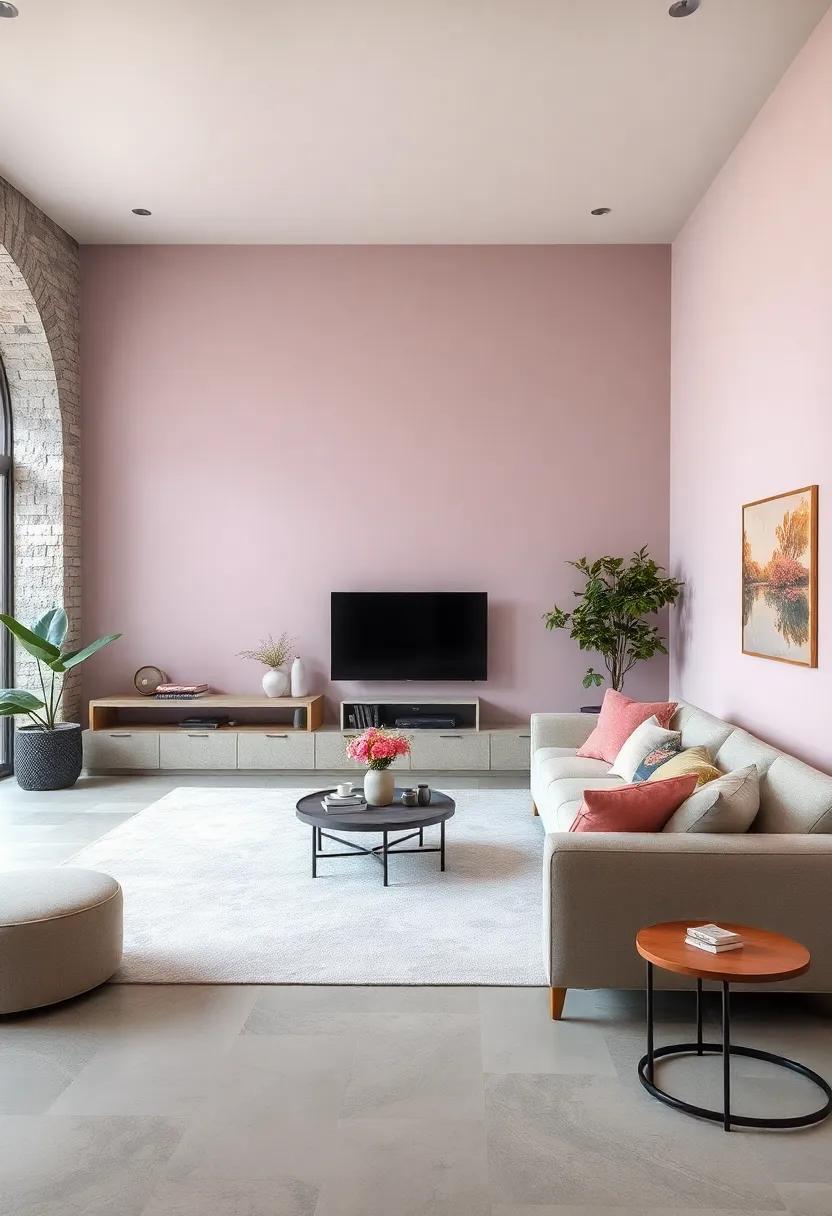 Lavender Gray and Soft Blush:​ Understated elegance that adds subtle depth and warmth