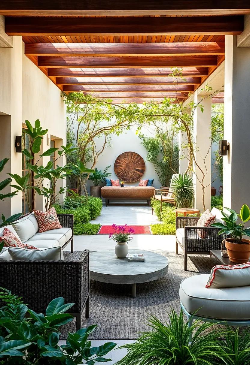 Twisting Steel⁤ Vines: A dynamic metal sculpture that mimics the natural ‍growth of climbing plants, weaving through garden ⁤trellises to ⁢add an⁤ organic ⁣yet industrial touch