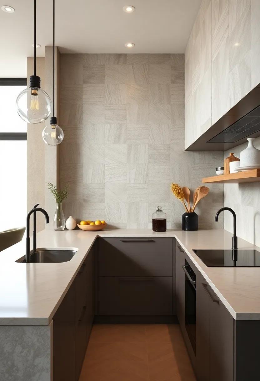 Textured backsplash​ tiles adding subtle ⁣visual interest without ⁢overwhelming the streamlined design
