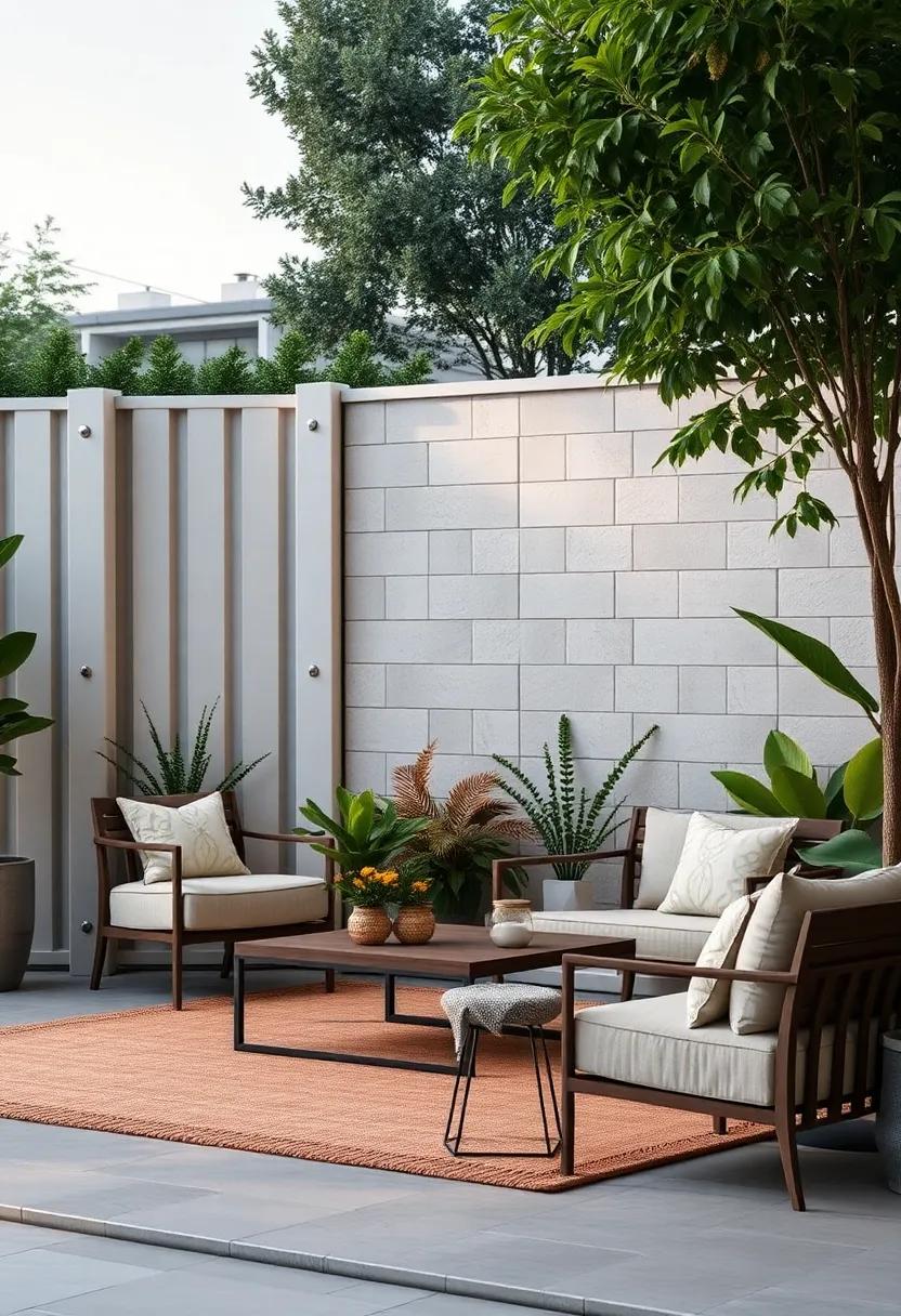 Modular ⁣Concrete ‍Blocks – ‍Robust ‌and geometric,⁣ enabling creative stacking arrangements for ​privacy⁢ or decorative walls