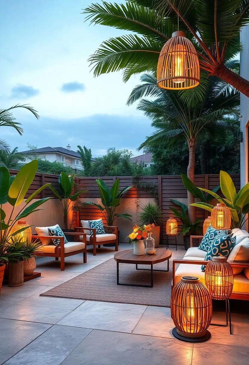 Bamboo Solar Lamps for Eco-Friendly Tropical Vibes