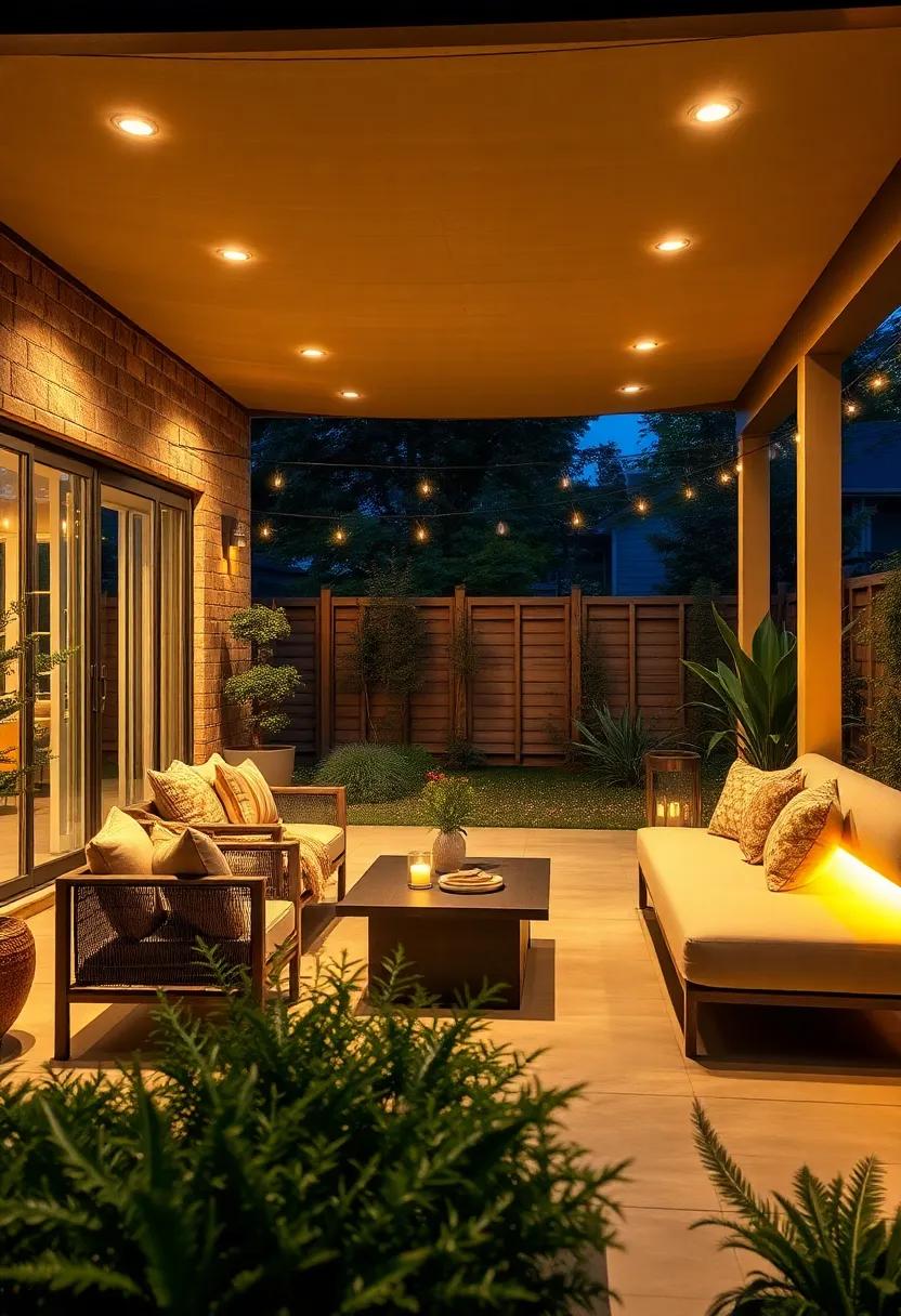 Integrated Bench lighting for Added Functionality and Warmth