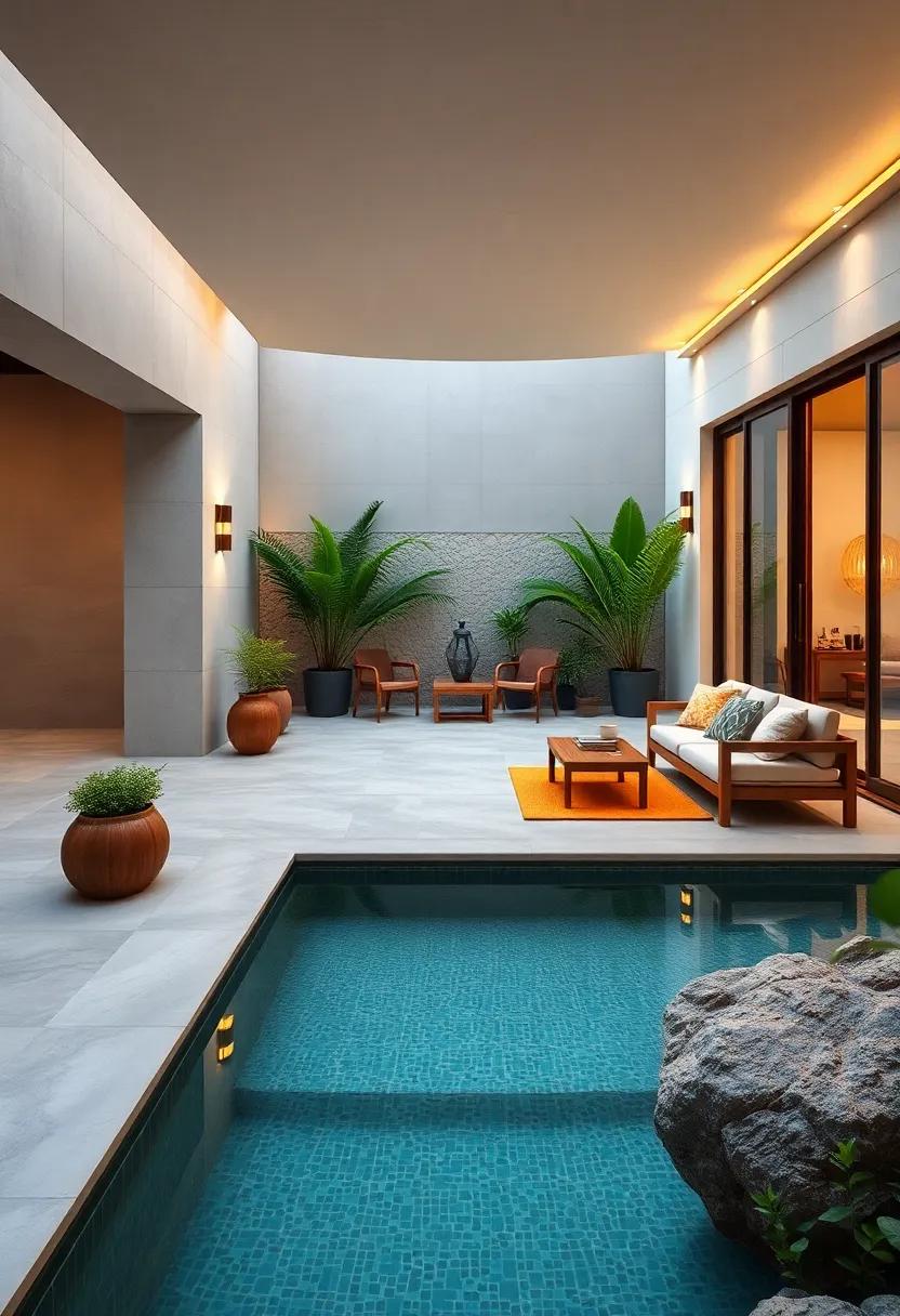 classic ‌Japanese-Inspired Patio with a Tea Garden Pool
