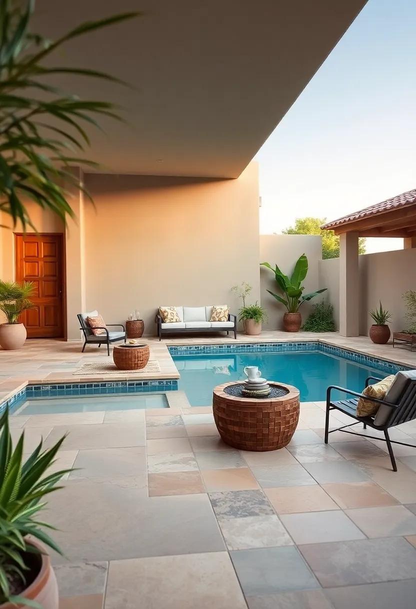 Southwest-Inspired Patio Incorporating‌ a Rustic clay Tile‍ Pool