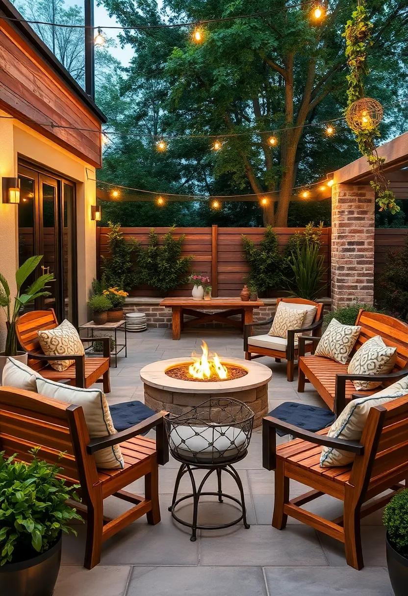 Fire Pit Focus: Arrange wooden benches around a fire pit to ⁤create a social hub that’s⁤ perfect for cool⁢ evenings and storytelling