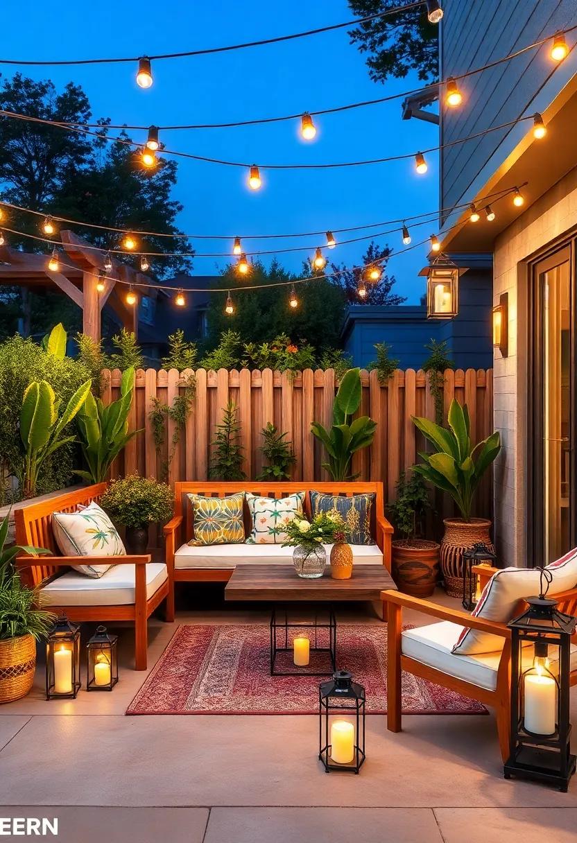 Lantern-Lit Evenings: Enhance ⁣the ambiance around ​your wooden bench with strategically hung lanterns or string lights