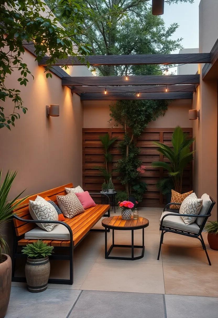 Mix of‍ Materials: Combine a wooden bench with metal accents or legs to introduce⁢ an industrial edge to your ‌outdoor space