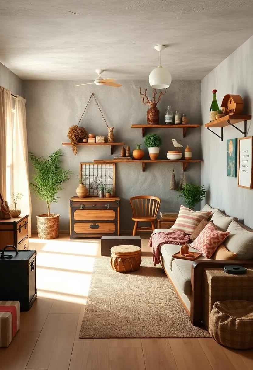 Forest Pilgrim’s Backpack: Vintage trunks and root-wood shelves add a sense‌ of exploration and travel within ‍a rustic⁤ woodland theme