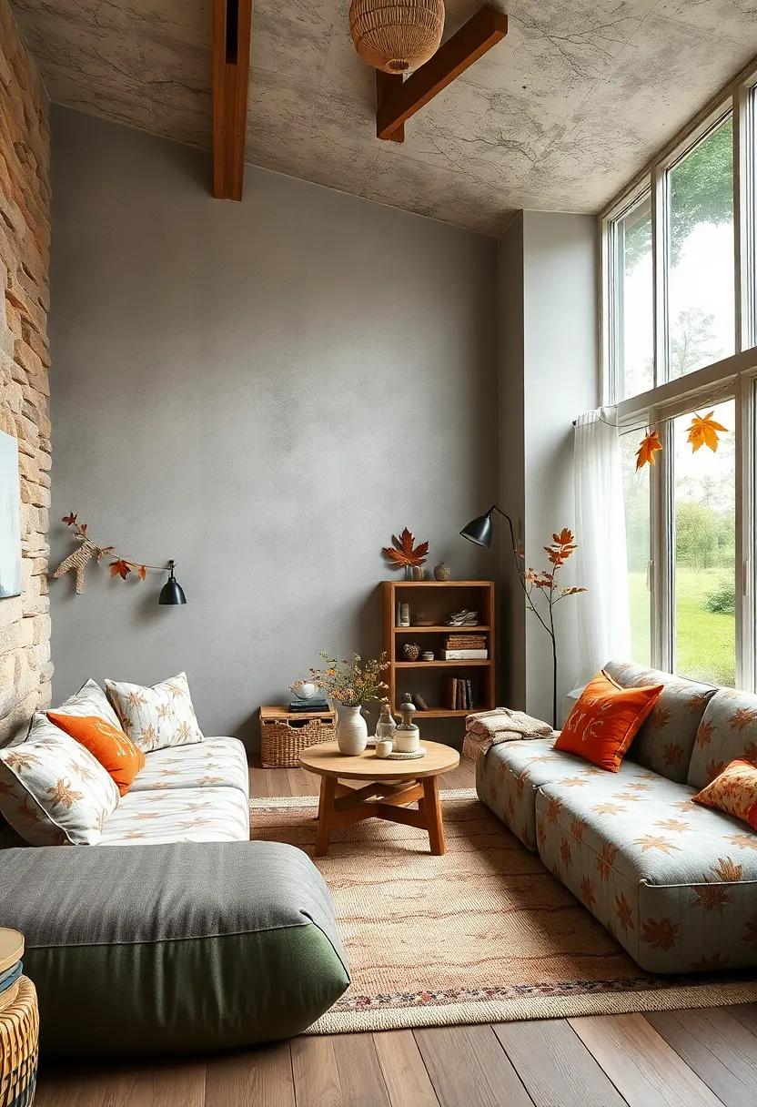 Maple leaf motif Room: Warm‌ maple tones and leaf-patterned textiles ⁣create⁤ a natural, ​organic ambiance