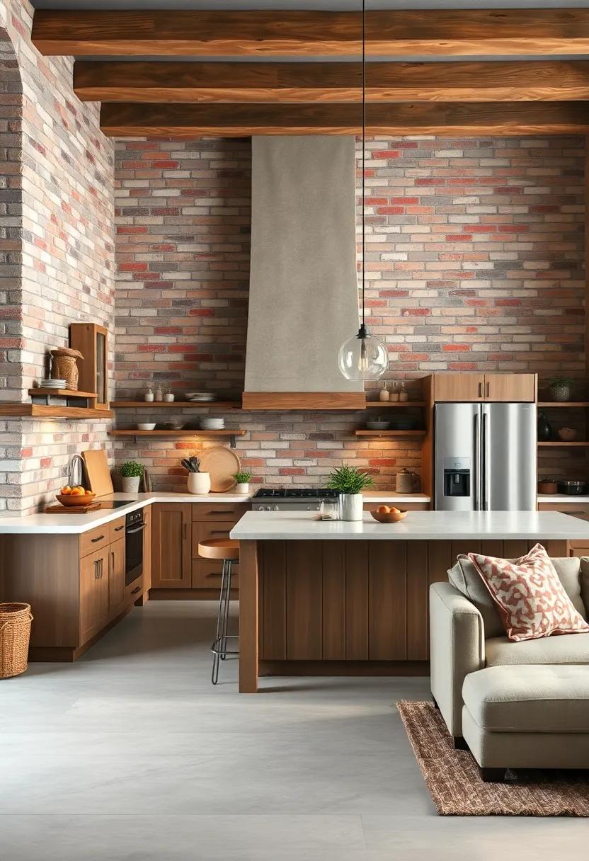 Brick ⁤or ⁢Stone Accent Walls to Anchor the Space