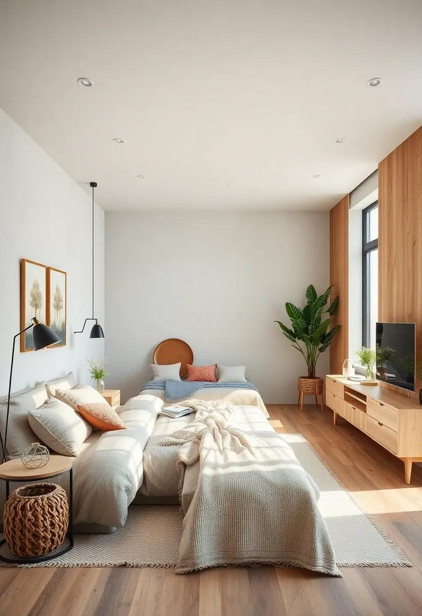 Highlight‌ Natural ⁢Materials such ⁣as Light Wood and Stone