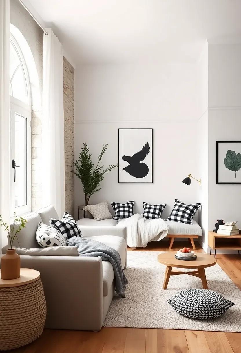 Black and⁤ White Accent Details: Minimal ‍monochrome elements in pillows​ or art add‍ contemporary contrasts to pastel and wood tones