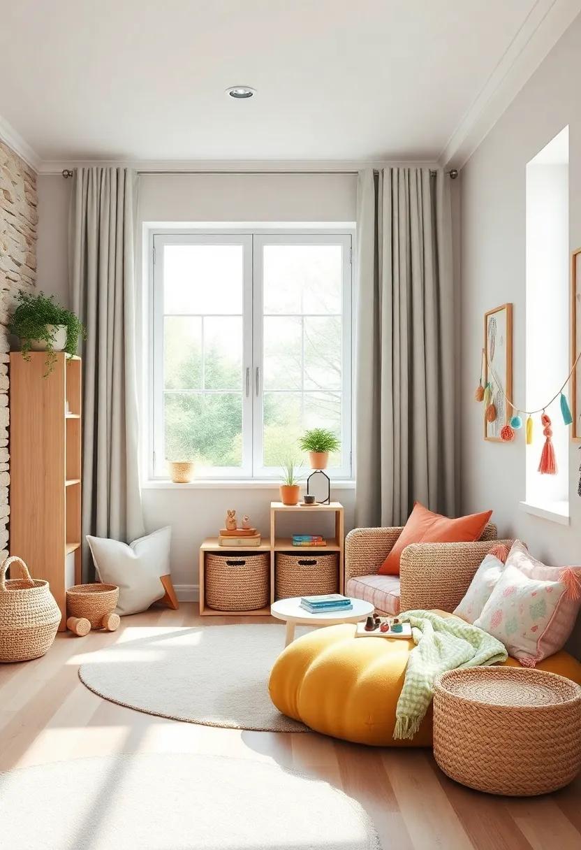 Functional ⁤storage Solutions: Utilize simple basket bins and modular storage to keep toys ⁤neatly‍ tucked⁤ away and maintain the room’s airy ambiance