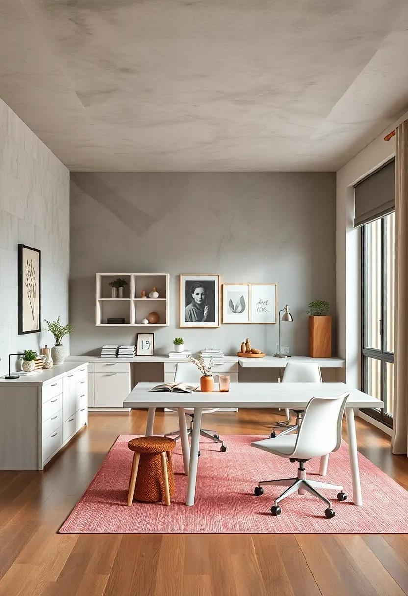 Functional Study Desks: Select clean-lined desks paired⁤ with ergonomic ⁢chairs designed to‍ support focus and comfort