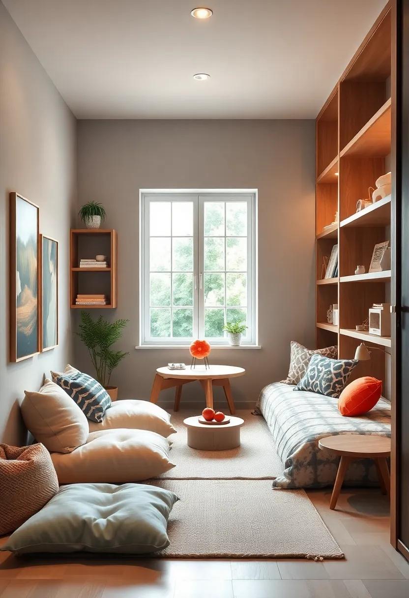 Minimalist Play nooks: Incorporate sleek, built-in shelving‍ and cozy floor cushions to ​encourage quiet play and ‍organization without clutter
