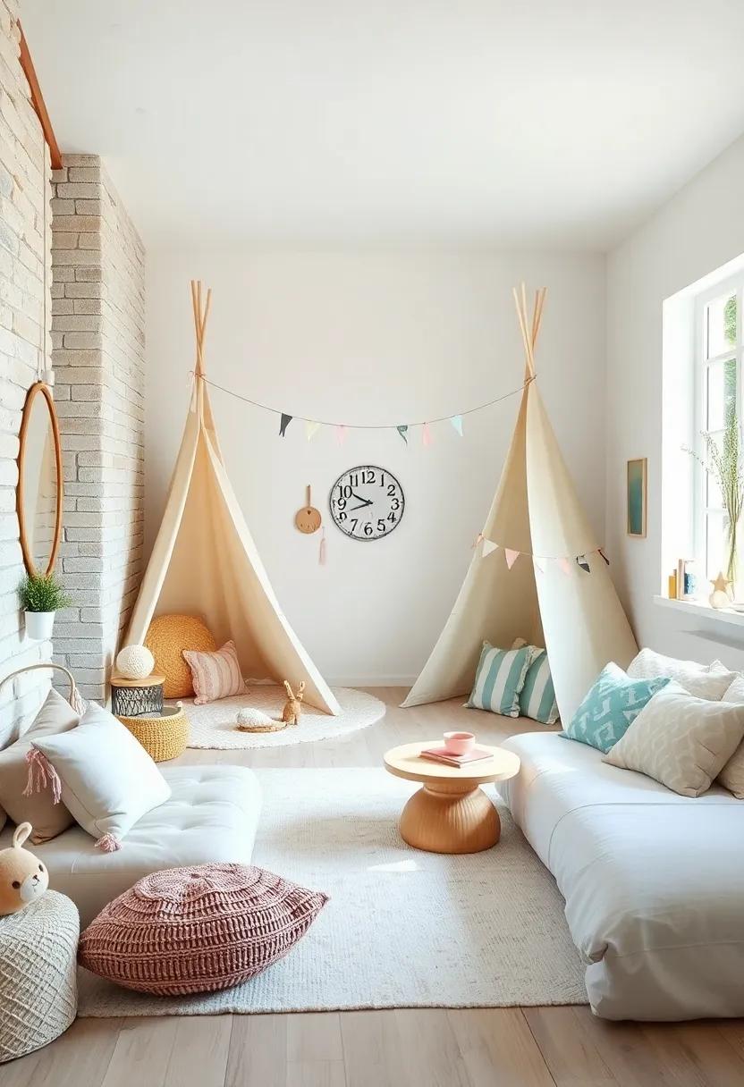 Scandinavian-Inspired Play Tents: ‍Use tent structures in ‍neutral fabrics to create magical private ‍spaces that blend seamlessly with the decor