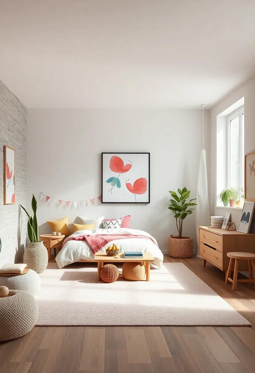 Simple ⁢Geometric ⁣Patterns: Opt for rugs, bedding, or wallpaper featuring ⁢clean shapes‌ that add ‍visual interest without overwhelming the ⁣space