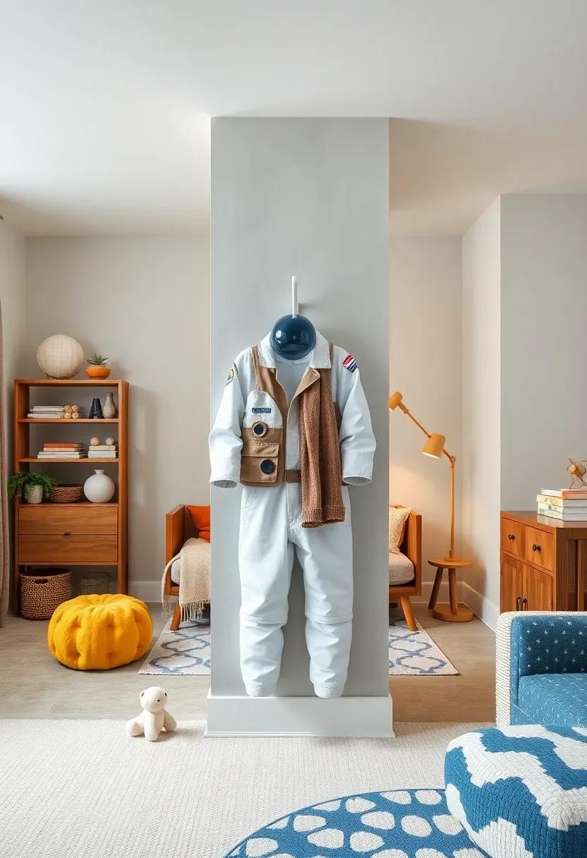 Astronaut Costume Hook: add a​ space⁣ suit-shaped coat hook for ⁢hanging clothes or⁢ costumes,inspiring imaginative play
